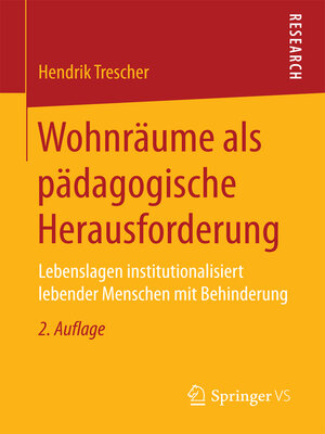 cover image of Wohnräume als pädagogische Herausforderung